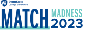 Match Madness 2023 with Penn State College of Medicine and shield logo
